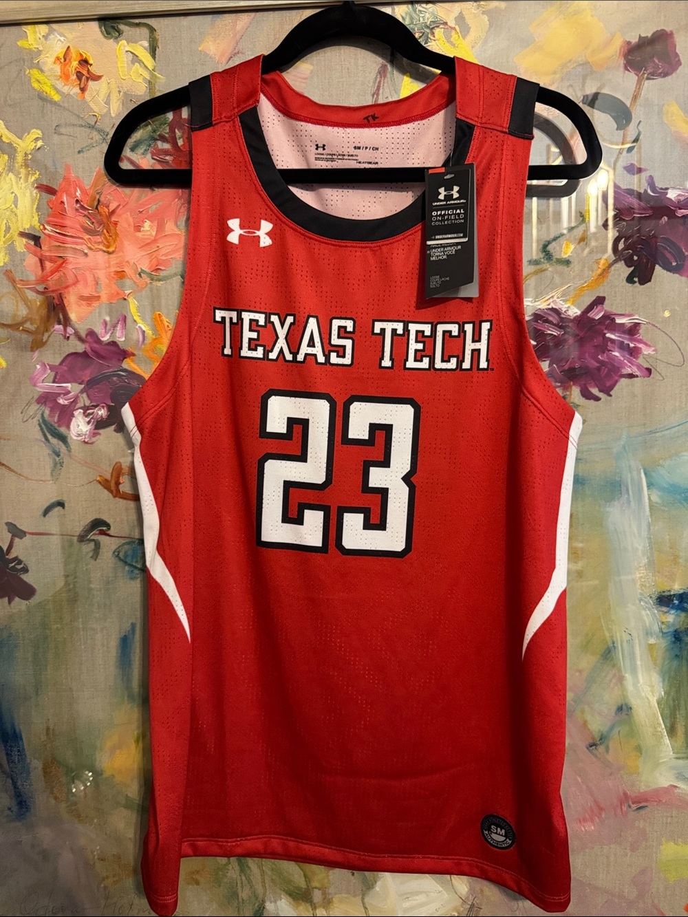 Under Armour Red Texas Tech #23 Basketball Jersey